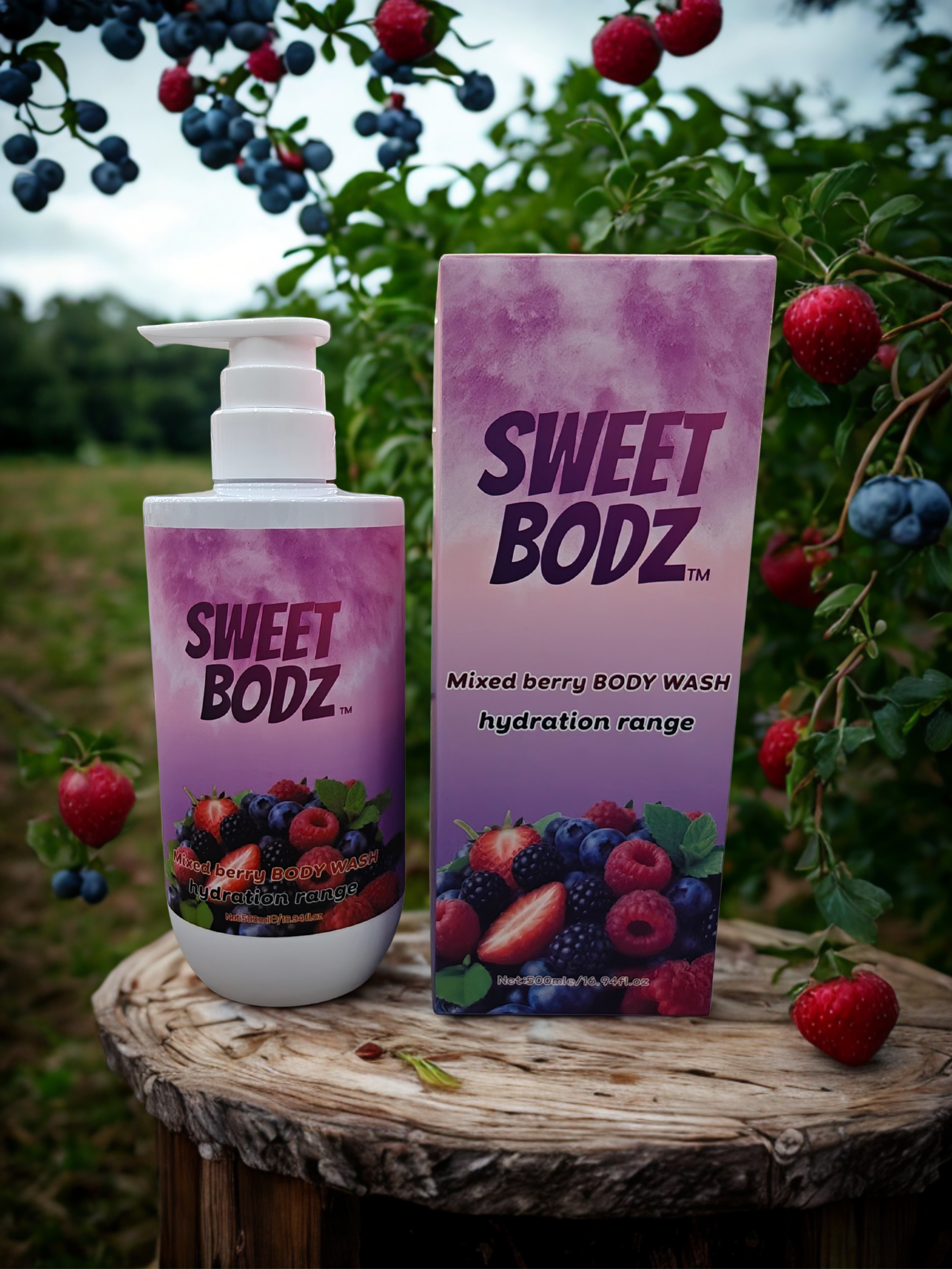 Mixed Berry Bodywash Hydration range 500mls